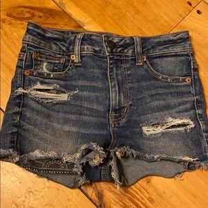 American Eagle dark blue jean shorts